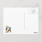 Carte Postale Enseignant avec globe (Dos)