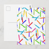Carte Postale Enseignant d'art des crayons mécaniques, (Devant / Derrière)