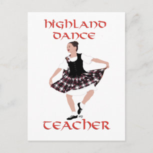 Carte Postale Enseignant de danse Highland - Danses country