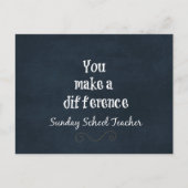 Carte Postale Enseignant de l'école du dimanche (Devant)