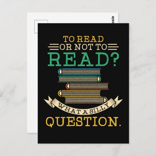 Carte Postale Enseignant de lecture - Lire ou ne pas lire (Devant / Derrière)