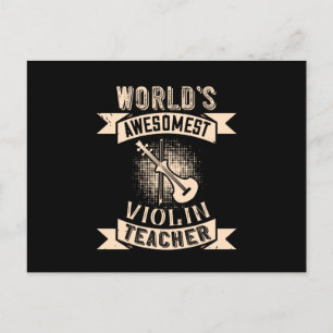 Carte Postale Enseignant du violon le plus astucieux au monde