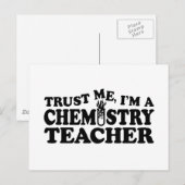 Carte Postale Enseignant en chimie (Devant / Derrière)