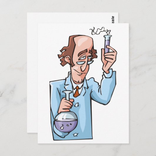 Carte Postale Enseignant en chimie (Devant / Derrière)
