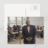 Carte Postale Enseignant en classe avec étudiants (Devant / Derrière)