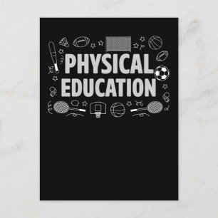 Carte Postale Enseignant en éducation physique Sports PE Enseign