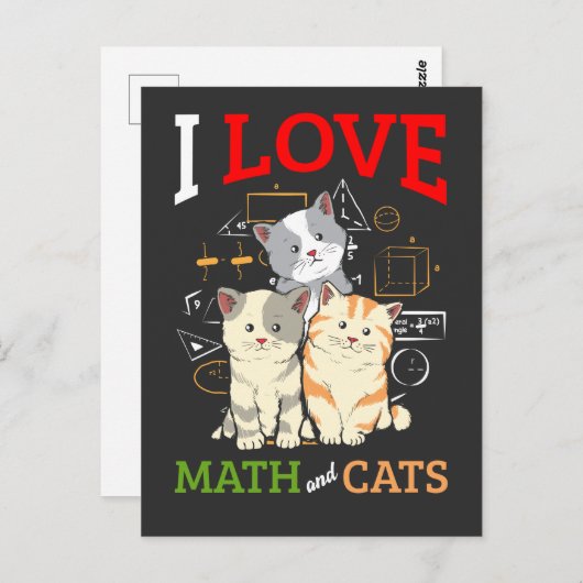 Carte Postale Enseignant en science des animaux et en mathématiq (Devant / Derrière)