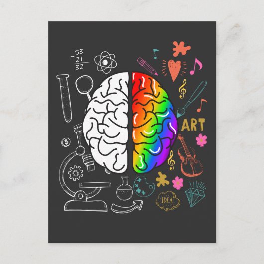 Carte Postale Enseignant en sciences du cerveau de l'artiste col (Devant)