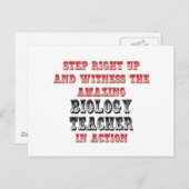Carte Postale Enseignant Extraordinaire En Biologie En Action (Devant / Derrière)