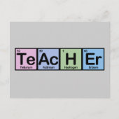 Carte Postale Enseignant fait d'éléments (Devant)