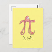 Carte Postale Enseignant Funny Math Octopus (Devant / Derrière)