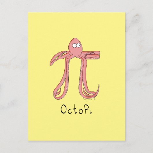 Carte Postale Enseignant Funny Math Octopus (Devant)
