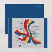 Carte Postale ENSEIGNANT MASTER Professeur Design de hommage (Devant / Derrière)