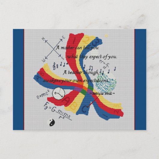 Carte Postale ENSEIGNANT MASTER Professeur Design de hommage (Devant)