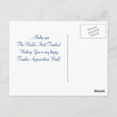 Carte Postale Enseignant Merci. Smiling Daisy (Dos)