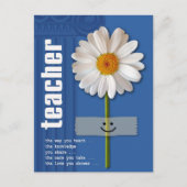 Carte Postale Enseignant Merci. Smiling Daisy (Devant)