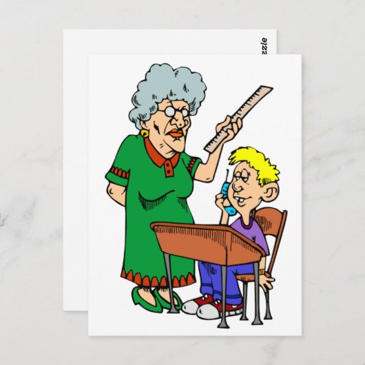 Carte Postale Enseignant moyen (Devant / Derrière)