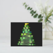 Carte Postale Enseignant Noël Gif Crayon Tree (Debout devant)