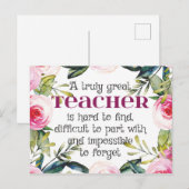 Carte Postale Enseignant retour à l'école cadeau Enseignant Symb (Devant / Derrière)