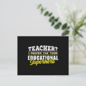 Carte Postale Enseignant - Superhéros de l'éducation - Enseignan (Debout devant)