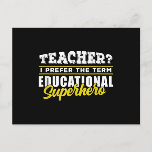 Carte Postale Enseignant - Superhéros de l'éducation - Enseignan (Devant)