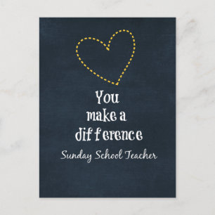 Carte Postale Enseignants de l'école du dimanche