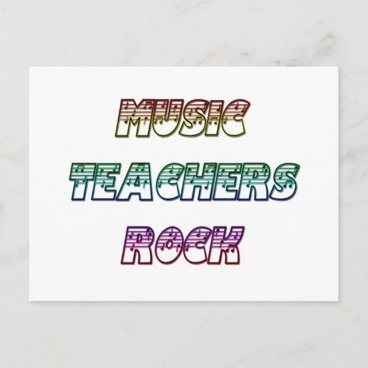 CARTE POSTALE ENSEIGNANTS DE MUSIQUE ROCK (Devant)