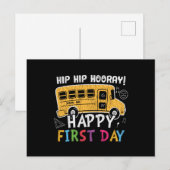 Carte Postale Enseignants de première année Enfants Retour à l'é (Devant / Derrière)