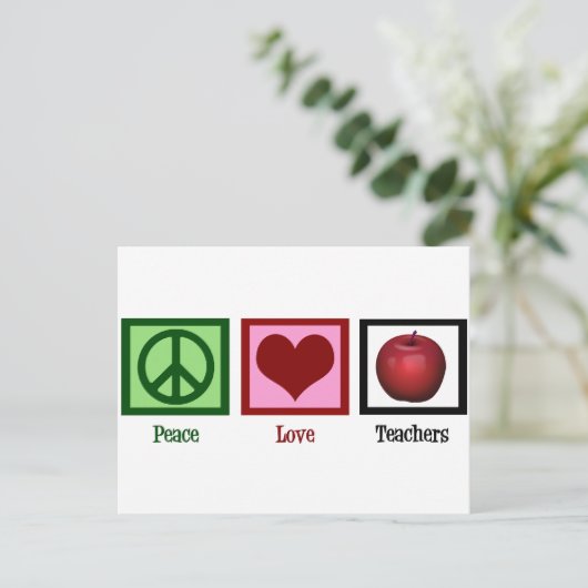 Carte Postale Enseignants Peace Love (Debout devant)