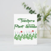 CARTE POSTALE ENSEIGNANTS PLANTES GRAINES (Debout devant)