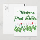 CARTE POSTALE ENSEIGNANTS PLANTES GRAINES (Devant / Derrière)