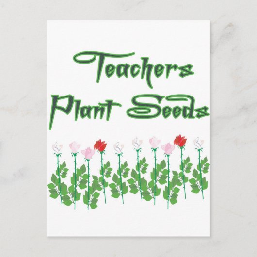CARTE POSTALE ENSEIGNANTS PLANTES GRAINES (Devant)