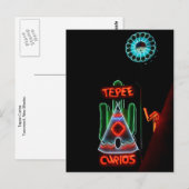 Carte Postale Enseigne au néon Tepee Curios, Tucumcari, N.M. (Devant / Derrière)