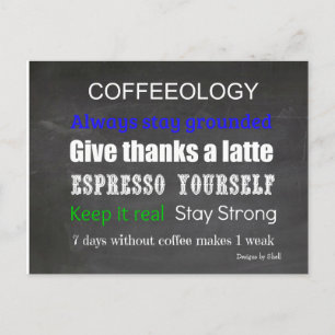 Carte Postale Enseigne de café Coffeeology