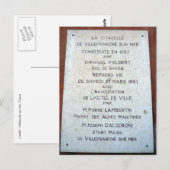Carte Postale enseigne de citadelle (Devant / Derrière)