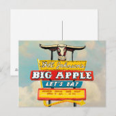 Carte Postale Enseigne de restaurant au bord de la route américa (Devant / Derrière)