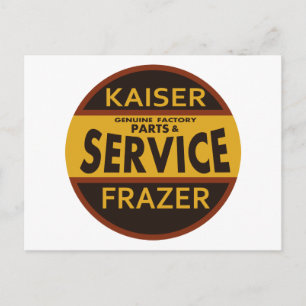 Carte Postale Enseigne de service vintage Kaiser Frazer