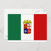 Carte Postale Enseigne navale italienne (Devant / Derrière)
