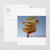 Carte Postale Enseigne Rétro Route 66 des Années 1950 (Devant / Derrière)