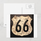 Carte Postale enseigne-route-66 (Devant / Derrière)