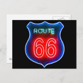 Carte Postale Enseigne Route 66 néon (Devant / Derrière)