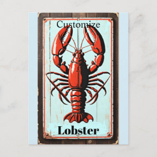 Carte Postale Enseigne vintage homard Thunder_Cove