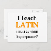 Carte Postale enseignement latin (Devant / Derrière)