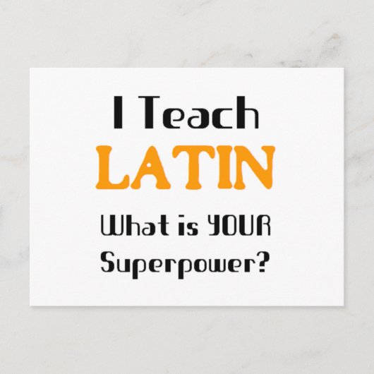 Carte Postale enseignement latin (Devant)