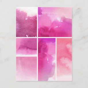 Carte Postale Ensemble d'aquarelle abstraite peinte à la main 3