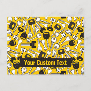 Carte Postale Ensemble de clés Arrière - plan