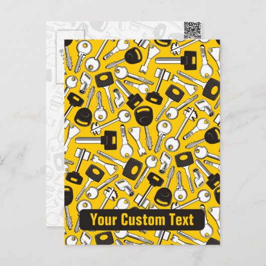 Carte Postale Ensemble de clés Arrière - plan (Devant / Derrière)