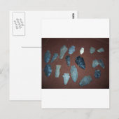 Carte Postale Ensemble de pointes de flèche indiennes (Devant / Derrière)