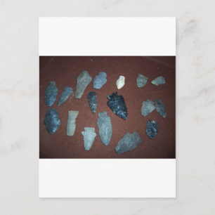 Carte Postale Ensemble de pointes de flèche indiennes