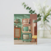 Carte Postale Ensemble de téléviseurs rétro empilés (Debout devant)